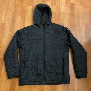 Columbia Men's Black Hooded Puffer Jacket Excellent Condition